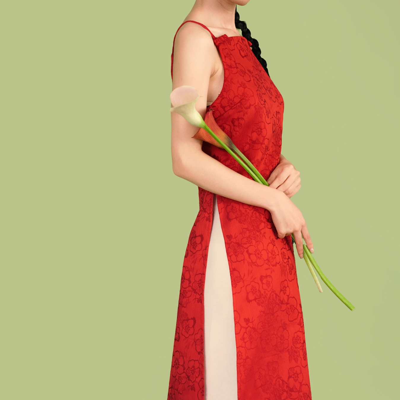 Áo dài Hồng Bao, sắc hồng nude ấm áp và tươi tắn