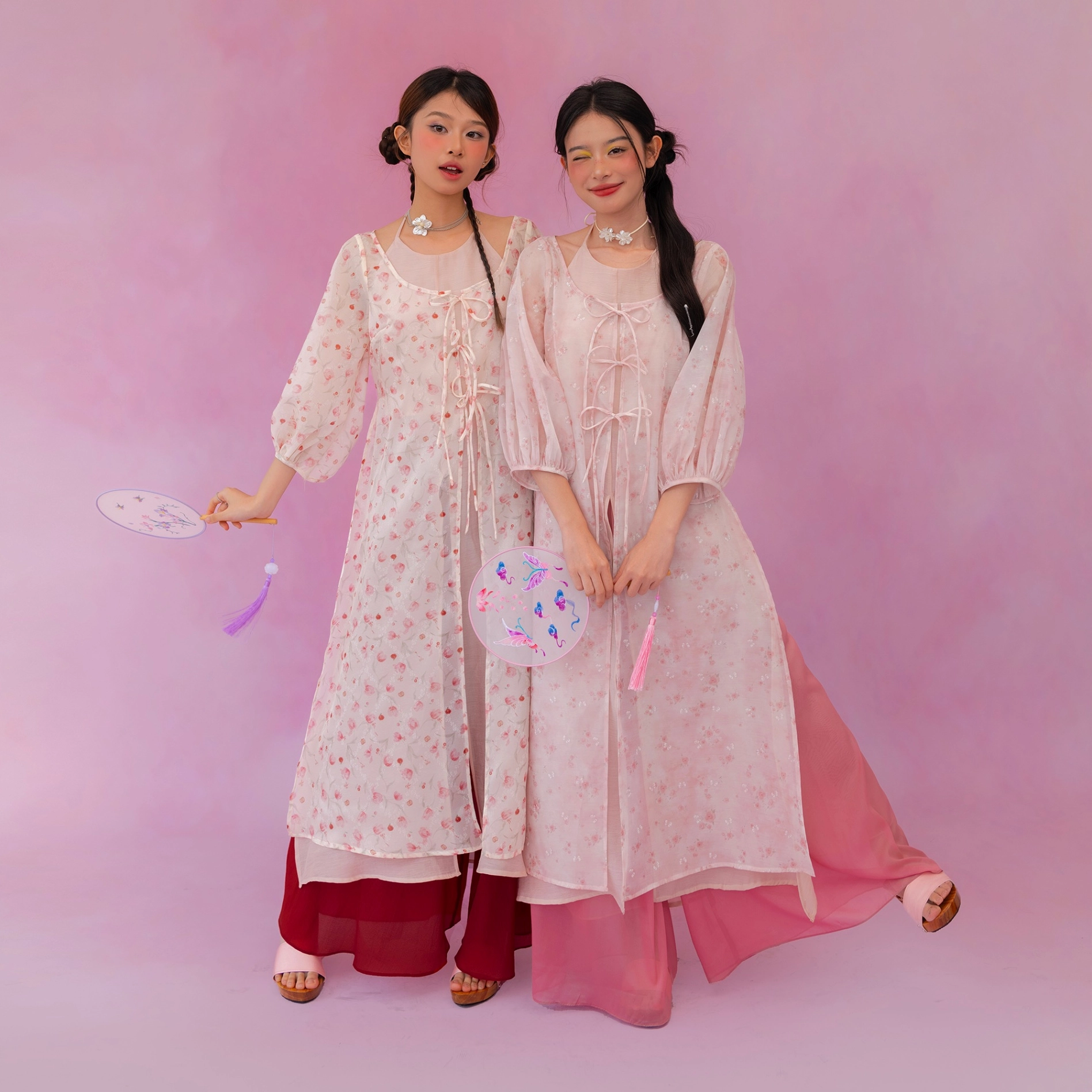 Áo dài nude ren tinh tế, vẻ đẹp gợi cảm ý nhị