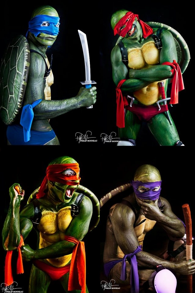 Cosplay bodypainting nữ chiến binh mạnh mẽ