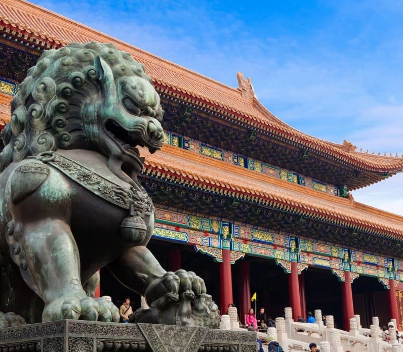 Kiến trúc cổng Tử Cấm Thành tráng lệ, biểu tượng của Ảnh thiên nhiên trung quốc và lịch sử