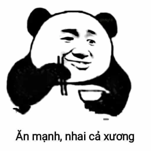 ăn mạnh, nhai cả xương